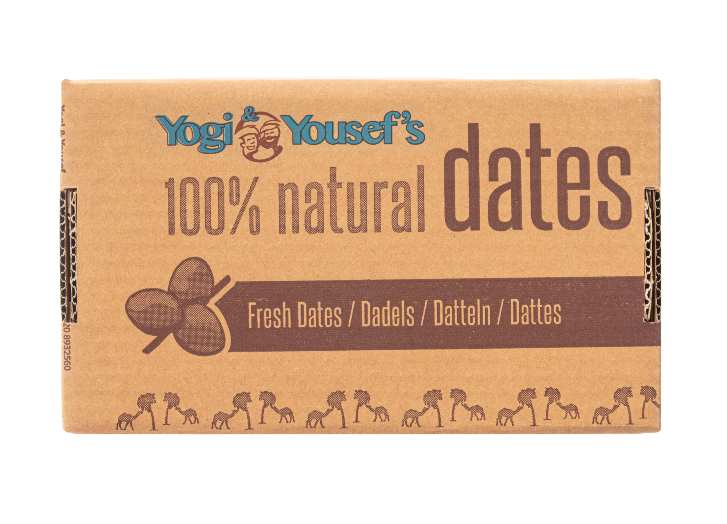 Frische Datteln EXTRA WEICH mit Kern - 750 g Box Draufsicht