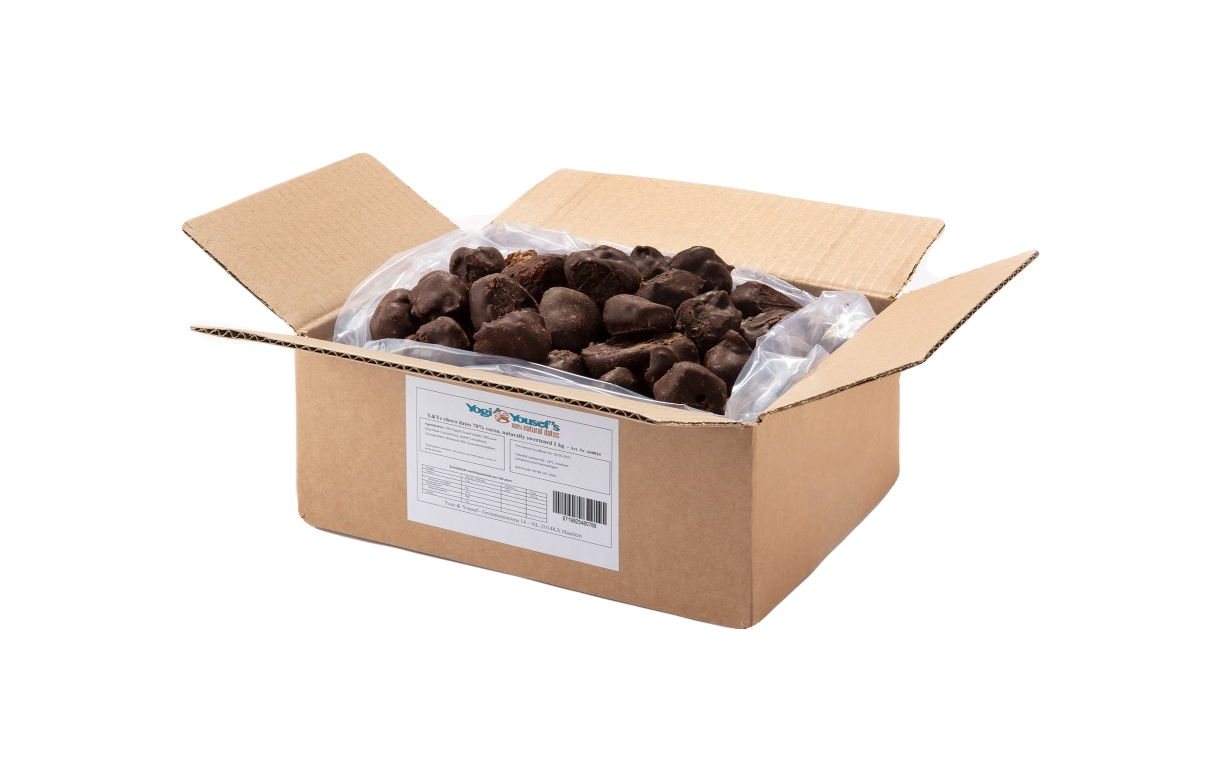 Datteln mit Schokolade: Frische Schokodatteln - 1 kg Box